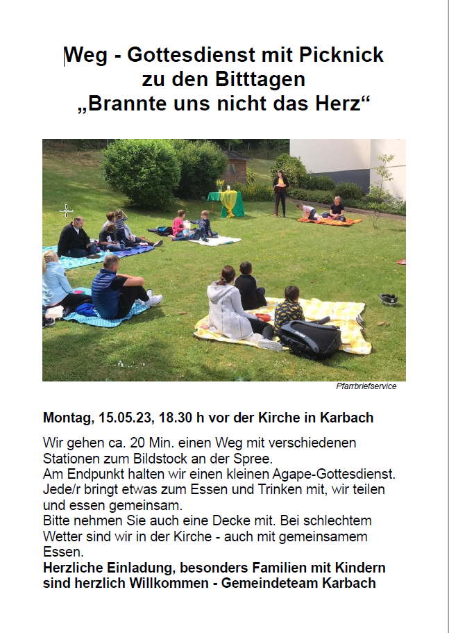 Weg Gottesdienst Karbach